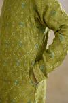 Lime Green Silk Kurta Set