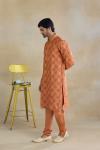 Saffron Silk Kurta Set