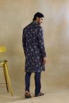 Midnight Blue Silk Kurta Set