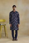 Midnight Blue Silk Kurta Set