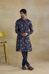 Midnight Blue Silk Kurta Set