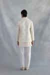 Classic Ivory Chanderi Half Jacket Set