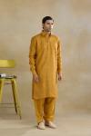 Mustard Pathani Kurta Set