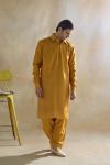 Mustard Pathani Kurta Set