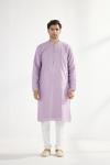 Lavender Chanderi Cotton Kurta Set