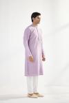 Lavender Chanderi Cotton Kurta Set