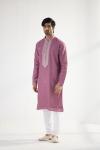 Onion Pink Chanderi Cotton Kurta Set