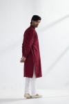 Maroon Cotton Mirror Kurta Set