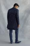 Oxford Blue Silk Jacket Set