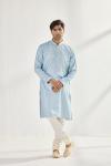 Sky Blue Cotton Kurta Set