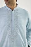 Sky Blue Cotton Kurta Set