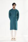 Bottle Green Cotton Kurta Set