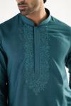 Bottle Green Cotton Kurta Set