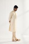 Gold Pashmina Silk Kurta Set