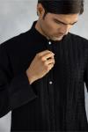 All Black Cotton Kurta Set