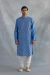 Cobalt Blue Cotton Kurta Set