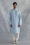 Sky Blue Cotton Kurta Set