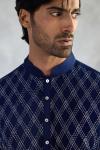 Prussian Blue Cotton Kurta Set