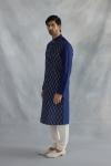 Prussian Blue Cotton Kurta Set