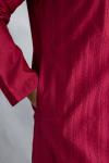 Crimson Red Cotton Kurta Set