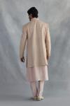 Beige Silk Sherwani Set