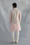 Pale Pink Silk Half Jacket Set