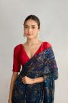 Blue Georgette Saree