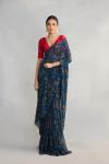 Blue Georgette Saree