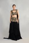 Black Georgette Sharara Set