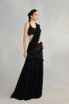 Black Georgette Drape Saree