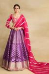 Purple Banarasi Lehenga Set