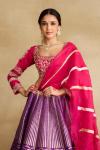 Purple Banarasi Lehenga Set