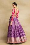 Purple Banarasi Lehenga Set