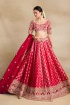 Red Banarasi Silk Lehenga Set