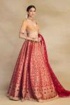 Red Banarasi Silk Lehenga Set