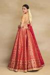 Red Banarasi Silk Lehenga Set