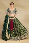 Green Banarasi Silk Lehenga Set