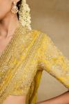 Yellow Banarasi Silk Lehenga Set