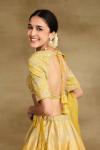 Yellow Banarasi Silk Lehenga Set