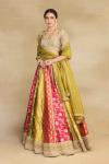 Multi Colour Banarasi Silk Lehenga Set