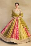 Multi Colour Banarasi Silk Lehenga Set