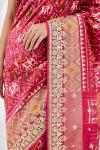 Ruby Red Patola Silk Saree