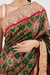 Pine Green Patola Silk Saree