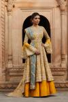 Mustard Embroidered Jacket Lehenga