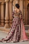 Wine Embroidered Trail Gown