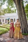 Crimson Silk Blouse Lehenga