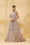 Dusky Old Rose Embroidered Gown