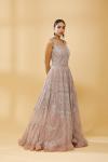 Dusky Old Rose Embroidered Gown