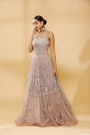 Dusky Old Rose Embroidered Gown