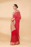 Candy Red Embroidered Saree